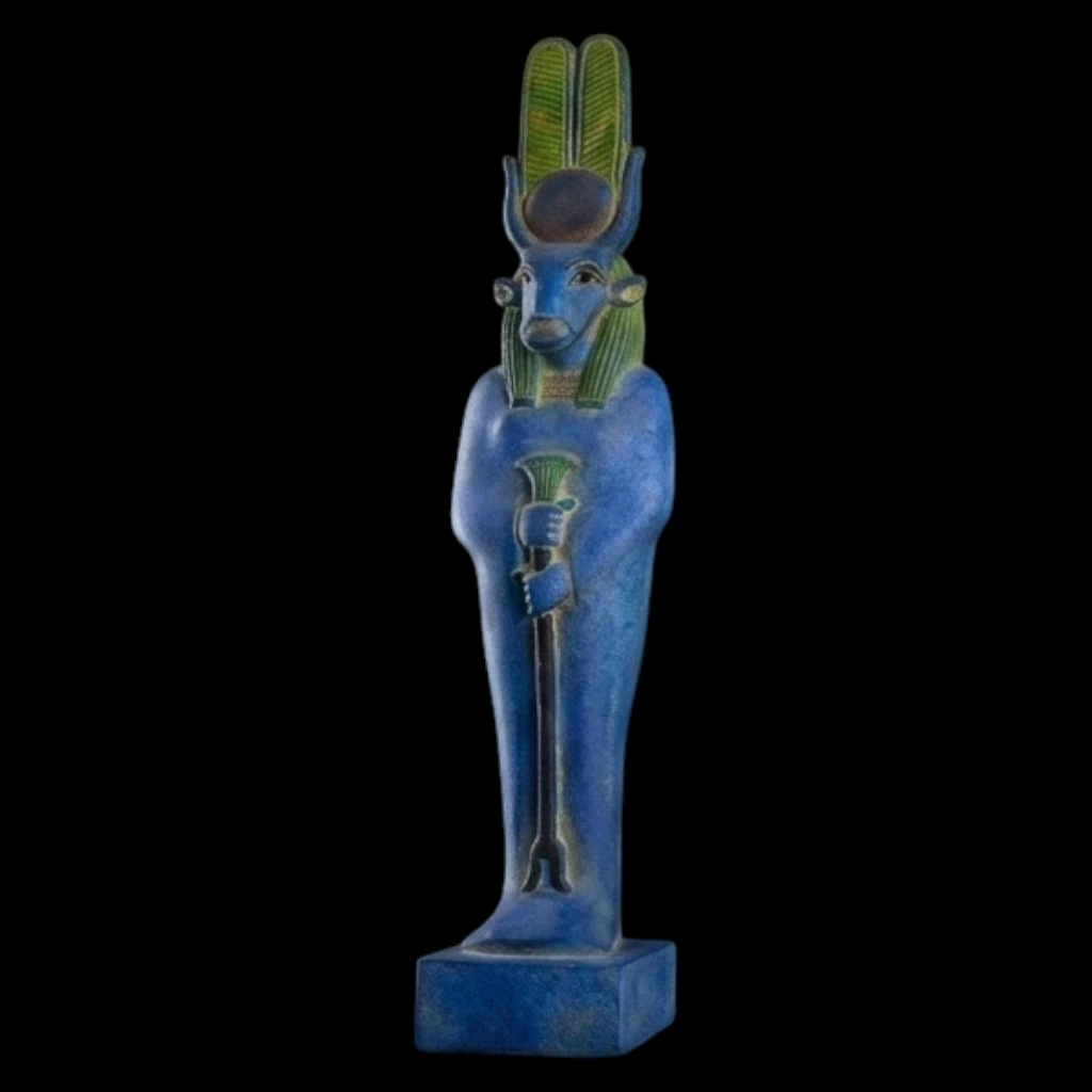 Vintage Hathor Statue, Egyptian Goddess Replica