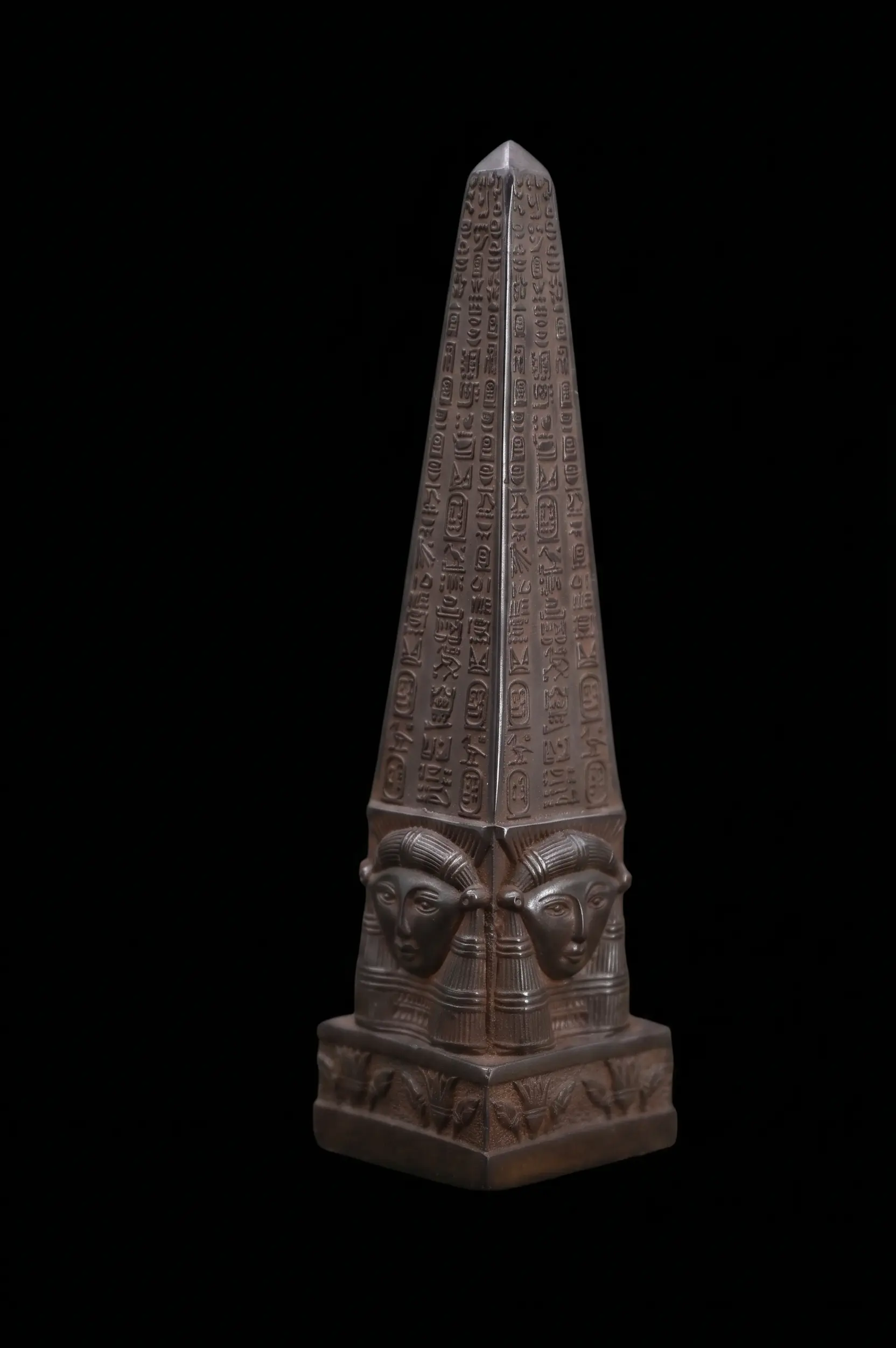 Basalt Ramses Obelisk: Egyptian Home Decor