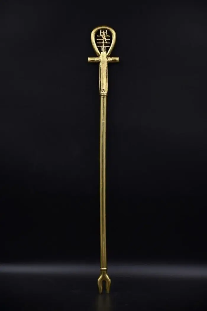 Brass Ankh Djed Was Scepter, Egyptian Symbol of Life