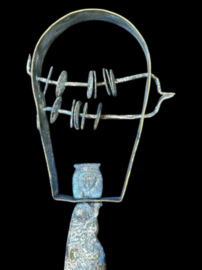 Brass Hathor Sistrum – Egyptian Goddess of Love & Beauty