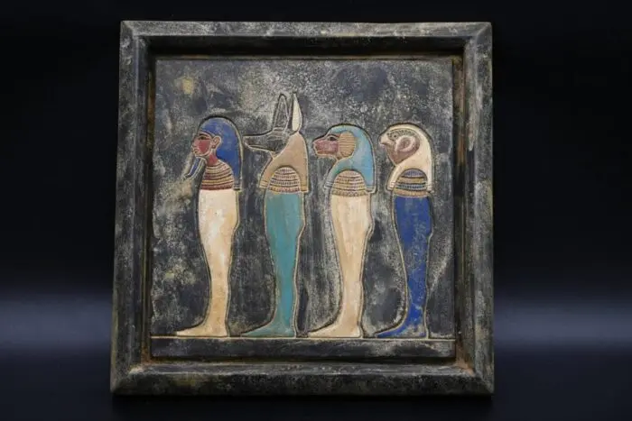 Egyptian Sons of Horus Relief: Ancient Replica