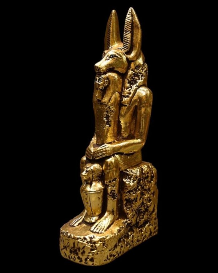Gold Leaf Anubis Statue – Egyptian God Replica