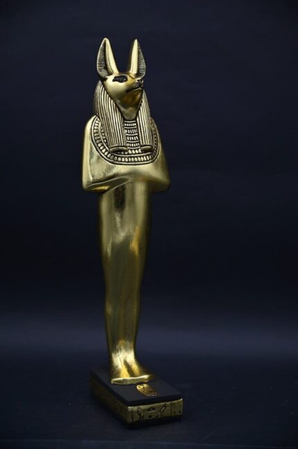 Gold Leaf Anubis Statue – Egyptian God of Mummification