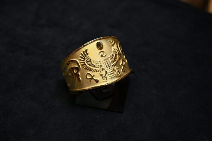 Horus Falcon Bracelet,god of protection and peace silver made / replica-Egyptian antiques Mythology-Antiquities-Egyptian Jewelry