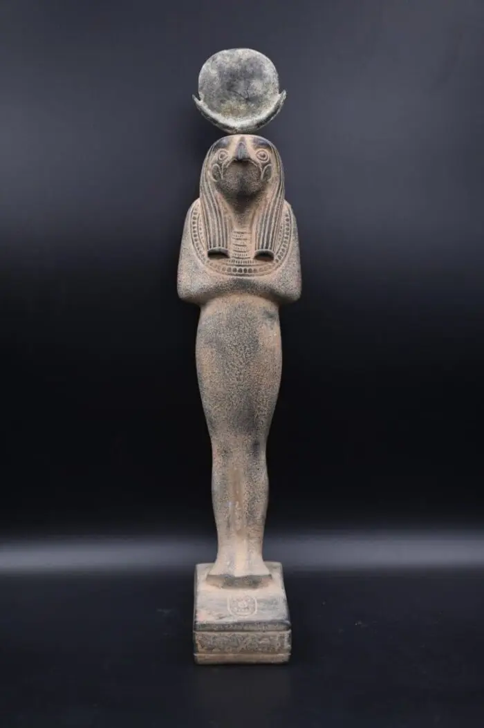 Khonsu- the moon god in ancient Egyptian religion-antiques Egyptian-Egyptian mythology-Black Land god -sculpture