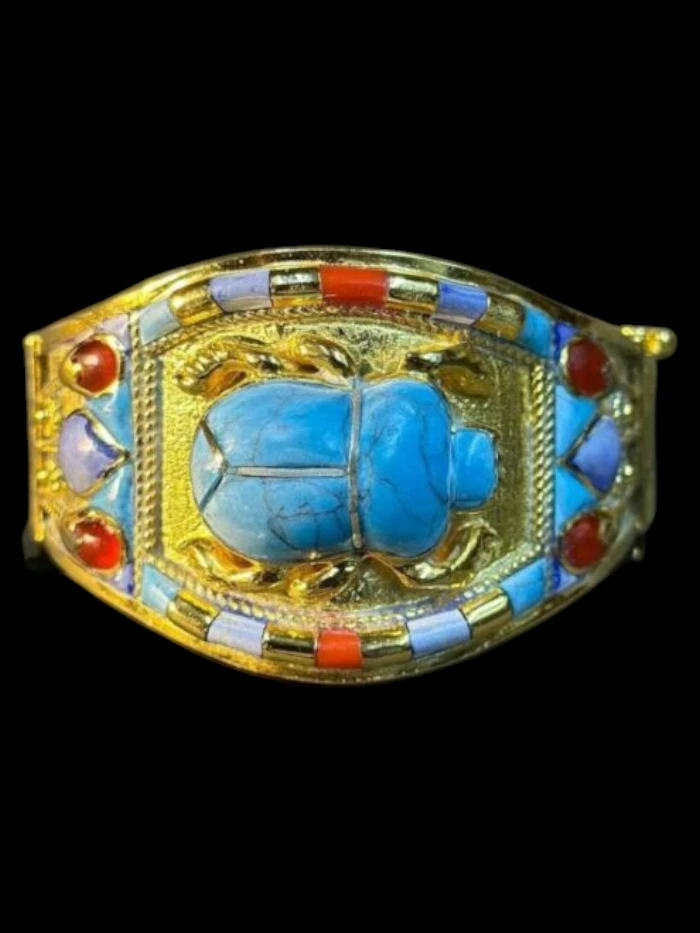 Lapis Lazuli Scarab Bracelet - Egyptian Antique Replica