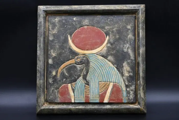 Thoth Relief: Egyptian Stone Replica
