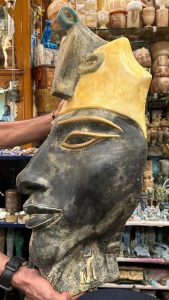 Akhenaten Hanging Mask, Egyptian Mythology Sculpture, Museum Replica - صورة إضافية 5
