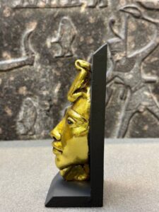 Akhenaten Mask, Egyptian Antique Replica, Gold Leaf Statue - صورة إضافية 4