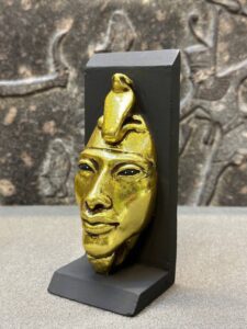 Akhenaten Mask, Egyptian Antique Replica, Gold Leaf Statue - صورة إضافية 5