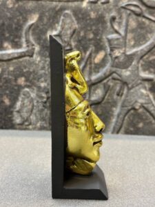 Akhenaten Mask, Egyptian Antique Replica, Gold Leaf Statue - صورة إضافية 6