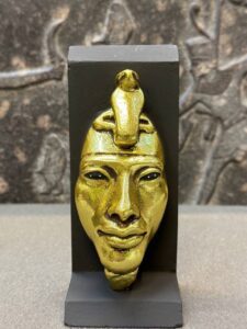 Akhenaten Mask, Egyptian Antique Replica, Gold Leaf Statue - صورة إضافية 7