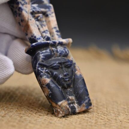 Blue Stone Hathor Amulet