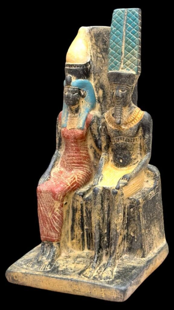 Amun Ra and Mut Statue: Egyptian Stone Mythology