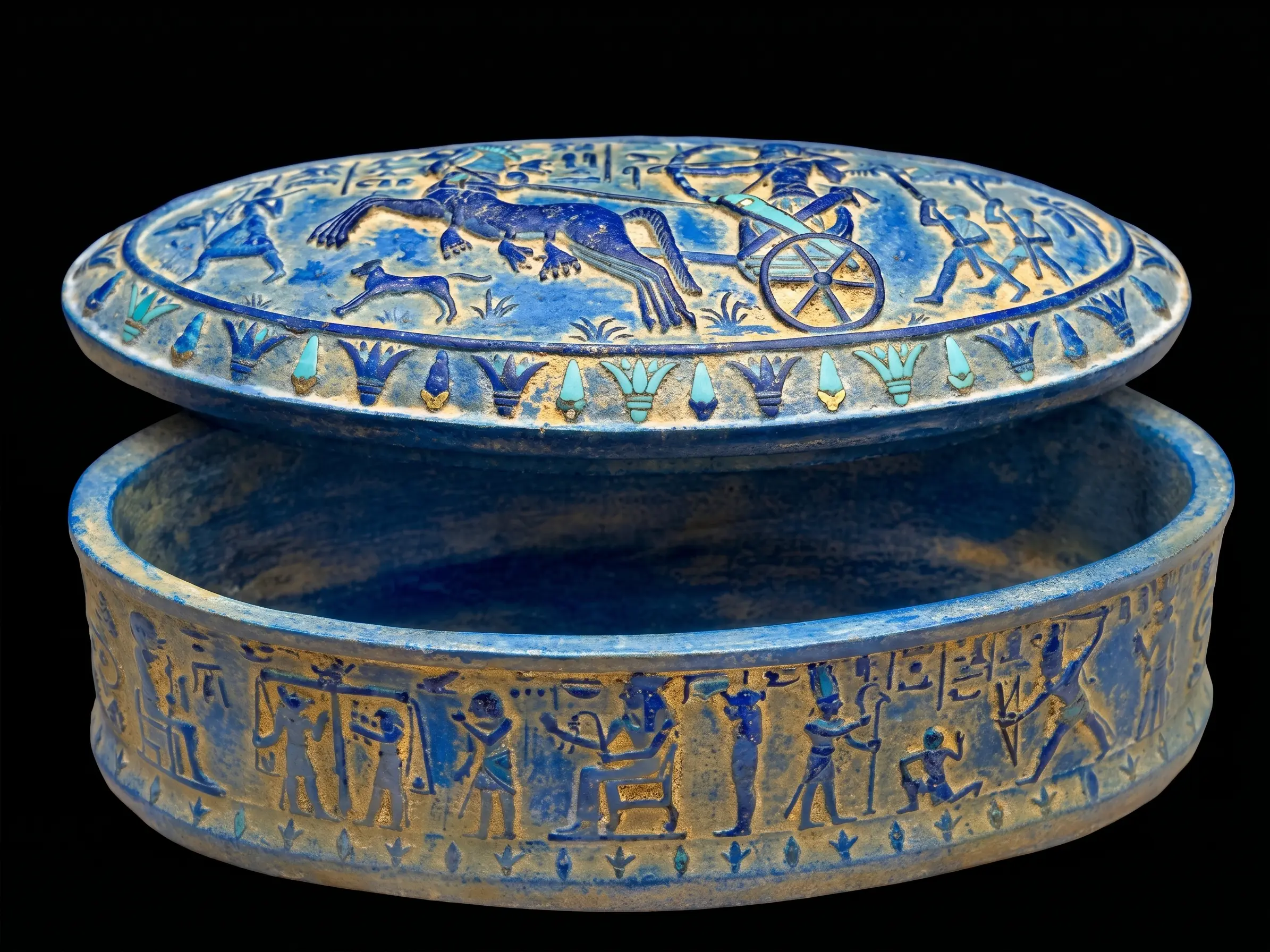 An Egyptian box inscribed with pharaonic inscriptions-Antiques-Replica- Ancient Egyptian-made in Egypt