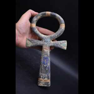 Ankh Statue: Key of Life, Scarab & Eye of Horus - Egyptian Symbol