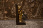 Antique Hathor Statue – Egyptian Goddess of Love, Gold Leaf Sculpture - صورة إضافية 5