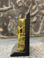 Antique Hathor Statue – Egyptian Goddess Sculpture, Gold Leaf Stone - صورة إضافية 8