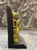 Antique Hathor Statue – Egyptian Goddess Sculpture, Gold Leaf Stone - صورة إضافية 9
