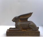 Basalt Stone Rabbit Statue: Ancient Egyptian Goddess Unut