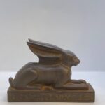 Basalt Stone Rabbit Statue: Ancient Egyptian Goddess Unut