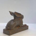 Basalt Stone Rabbit Statue: Ancient Egyptian Goddess Unut