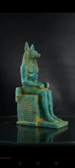 Turquoise Anubis Statue