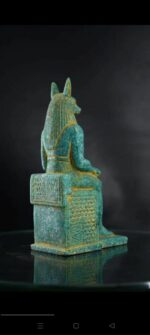 Turquoise Anubis Statue