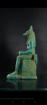 Turquoise Anubis Statue