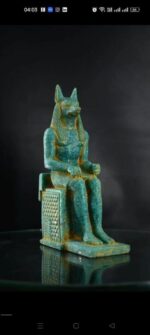 Turquoise Anubis Statue