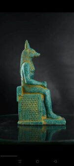 Turquoise Anubis Statue