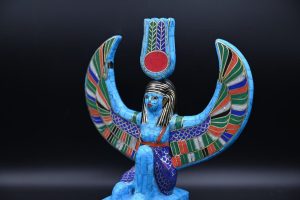 Egyptian Goddess Isis Statue, Gemstone Home Decor Replica - صورة إضافية 10