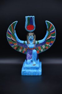 Egyptian Goddess Isis Statue, Gemstone Home Decor Replica - صورة إضافية 4