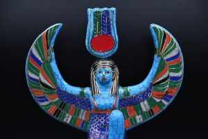 Egyptian Goddess Isis Statue, Gemstone Home Decor Replica - صورة إضافية 5