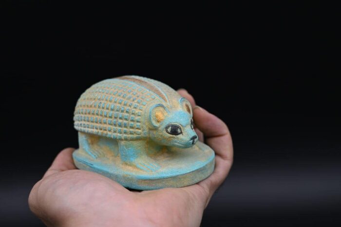 Egyptian Hedgehog Statue: Stone Replica