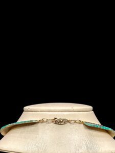 Egyptian Malachite Necklace - Gold Plated Brass - صورة إضافية 5