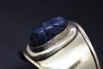 Egyptian Scarab Bracelet: Brass & Lapis Lazuli, Ancient Replica