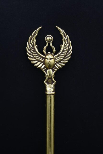Egyptian Scarab Scepter Ancient Mythology Power Symbol