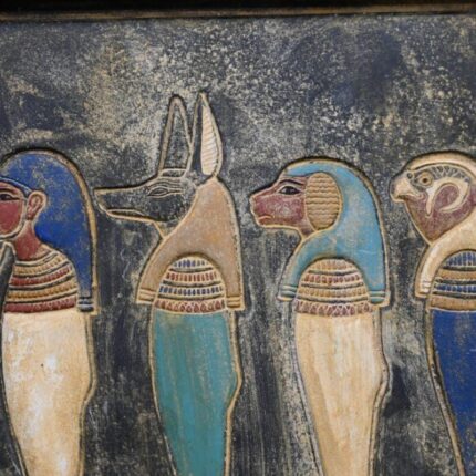 Four Sons of Horus Wall Relief