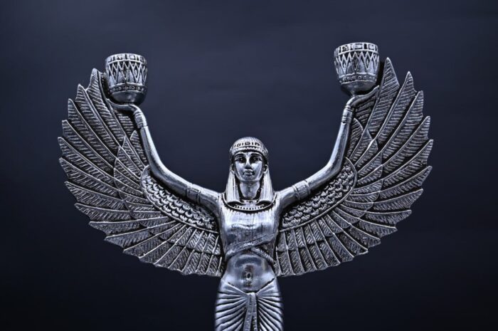 egyptian-winged-goddess-isis-statue-in-egypt Egyptian Winged Goddess Isis Statue, in Egypt - Image 1