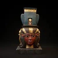Goddess Hathor Stone Wall Hanging: Egyptian Antique Replica