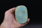 Turquoise Sekhmet Scarab Statue