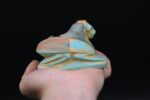 Turquoise Sekhmet Scarab Statue