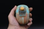 Turquoise Sekhmet Scarab Statue