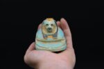 Turquoise Sekhmet Scarab Statue