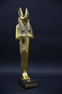 Gold Leaf Anubis Statue – Egyptian God of Mummification - صورة إضافية 2