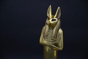 Gold Leaf Anubis Statue – Egyptian God of Mummification - صورة إضافية 4