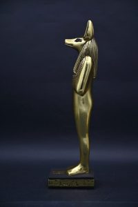 Gold Leaf Anubis Statue – Egyptian God of Mummification - صورة إضافية 6