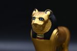 Gold Leaf Sekhmet Stone Statue