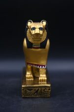 Gold Leaf Sekhmet Stone Statue